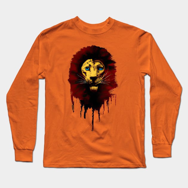 Rebel Lion (Yellow) Long Sleeve T-Shirt by poppijanne